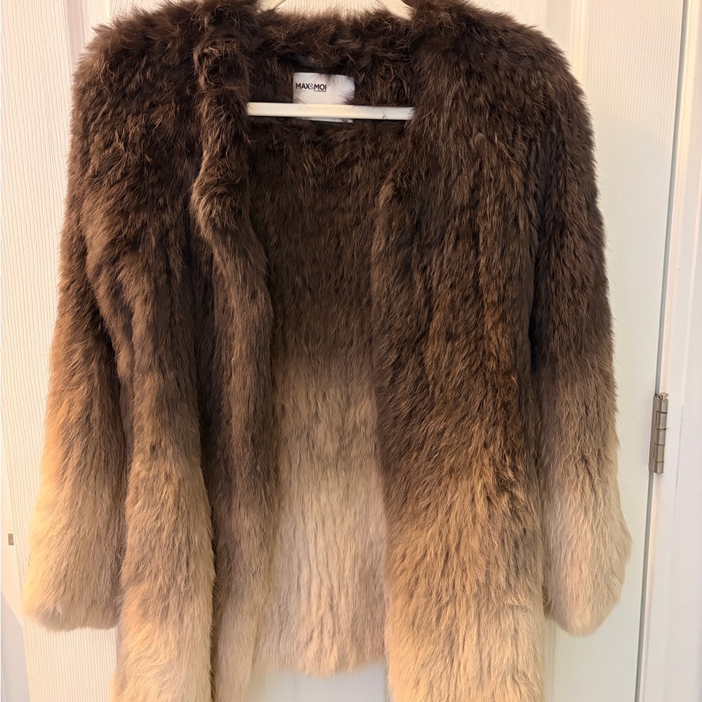 Max&Moi 100% rabbit fur jacket
